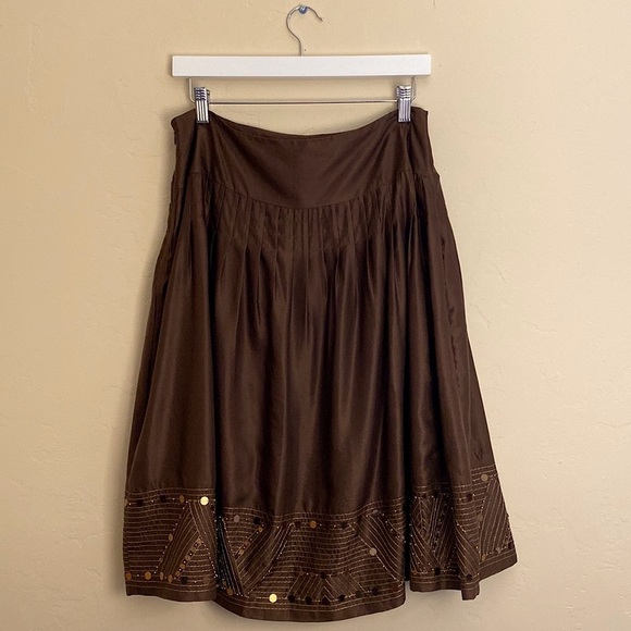 3/$20 Alfani- Silky Chocolate Skirt, 8, EUC - Picture 8 of 11